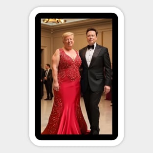 Elon Musk & Donald Trump Prom Dates Sticker